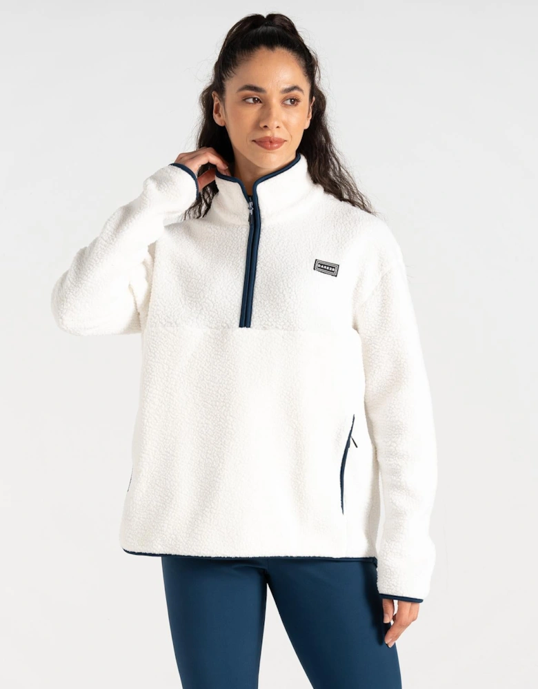 Womens Slid Out Half Zip Borg Fleece