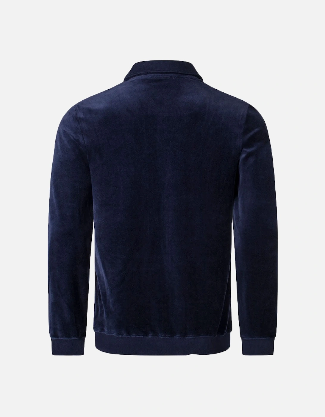 Spencer Velour Track Top Jacket - Maritime Blue