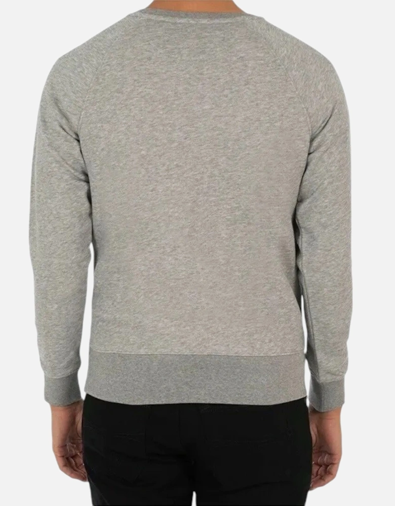 SHIELD Mens Sweatshirt Crew Neck Long Sleeve Pullover Jumper Grey Melange