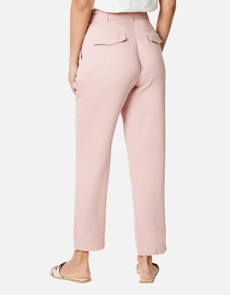 Womens/Ladies Paperbag Tapered Trousers