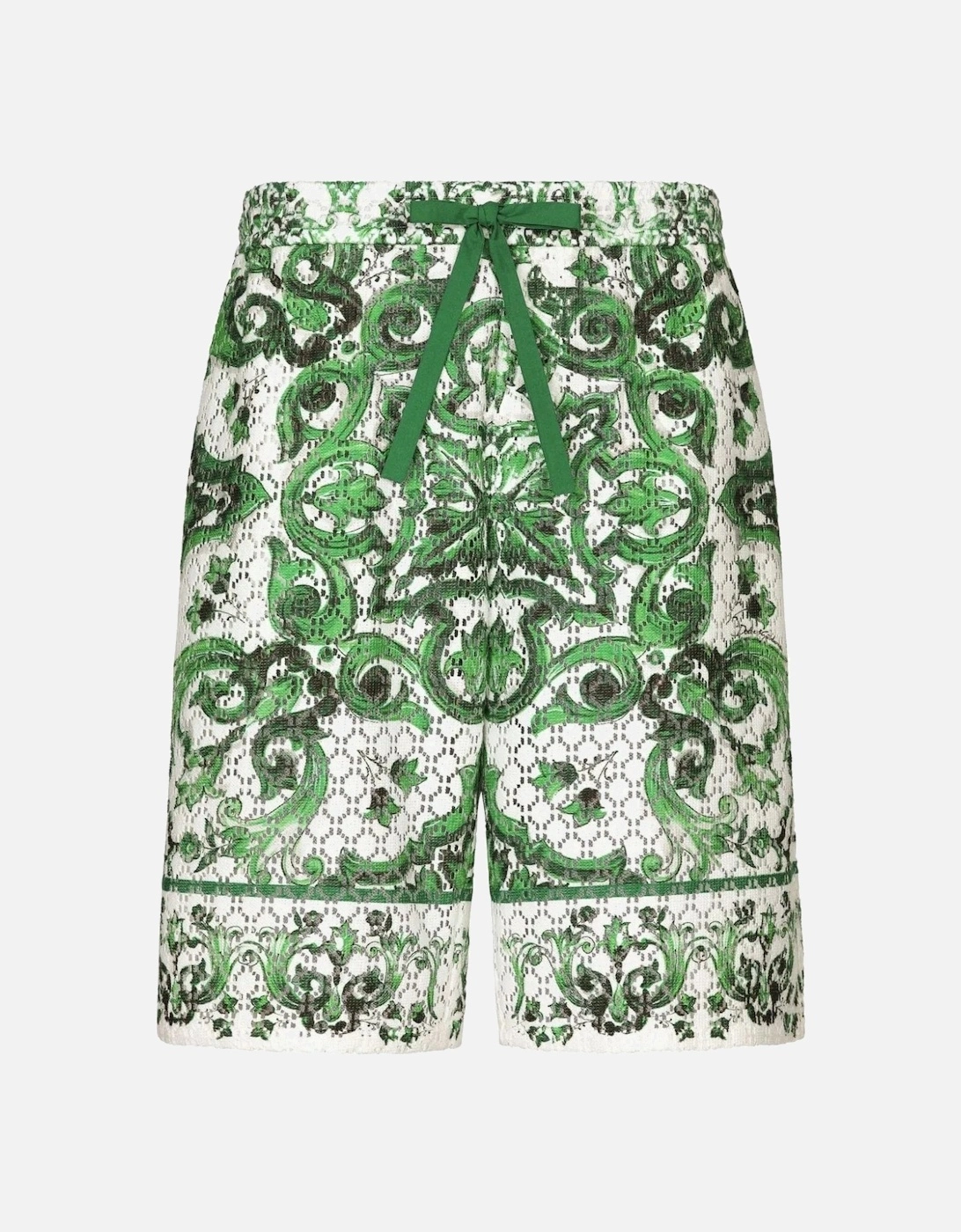 Printed Silk Shorts Green, 6 of 5