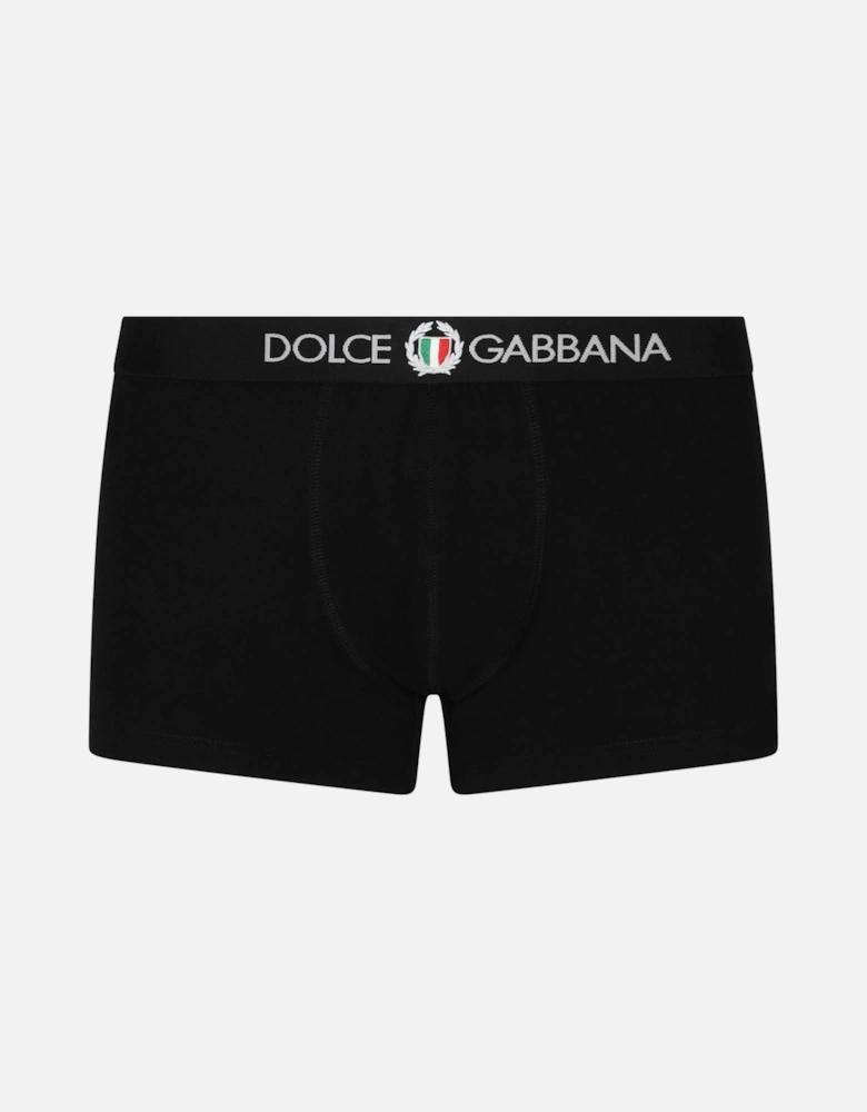 Crest Waistband Boxers Black