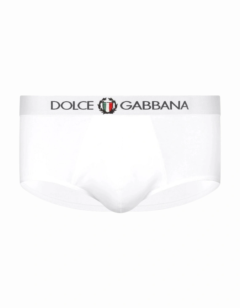 Crest Waistband Briefs White