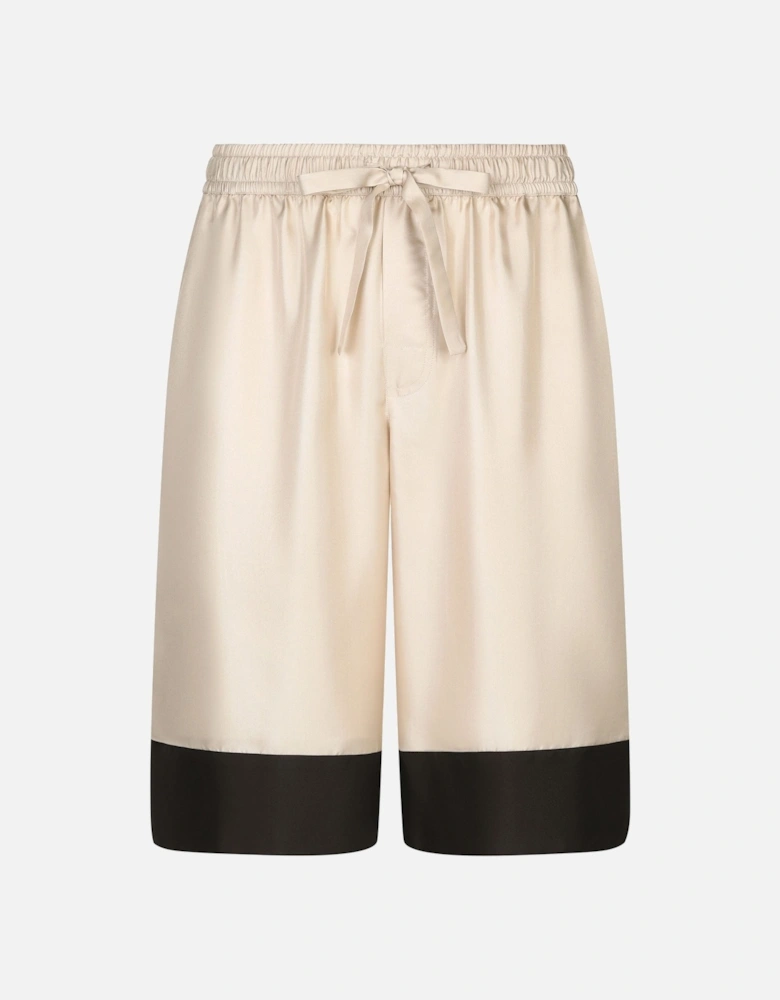 Silk Palermo Shorts Beige