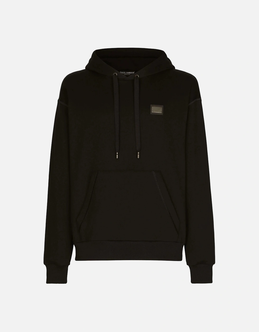 Plaque Pullover Hooded Top Black, 6 of 5