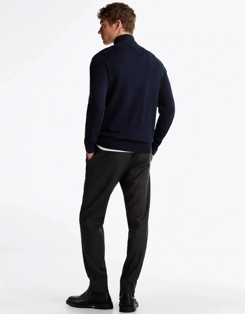 Organic Cotton Cashmere Mens Zip-Mock Sweater