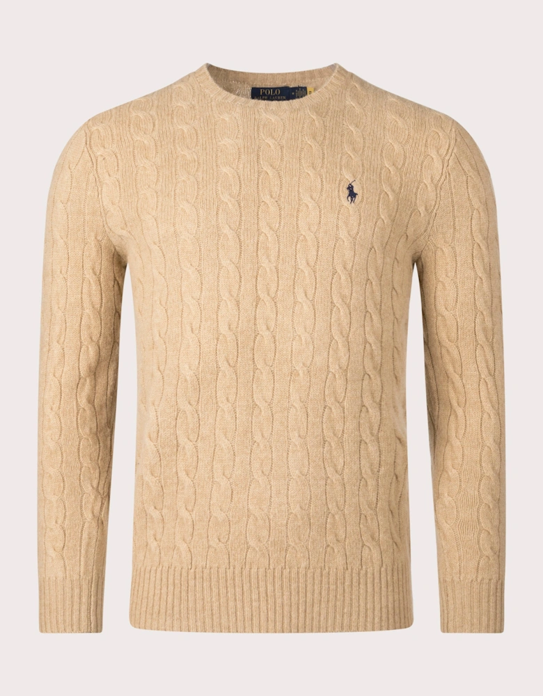 Cashmere Blend Cable Knit Jumper