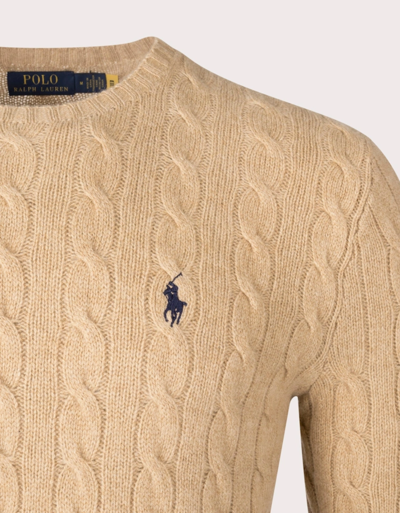 Cashmere Blend Cable Knit Jumper