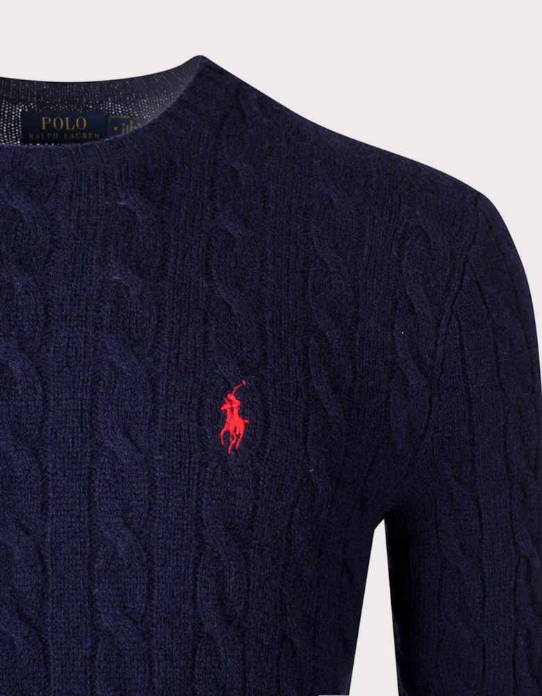 Cashmere Blend Cable Knit Jumper