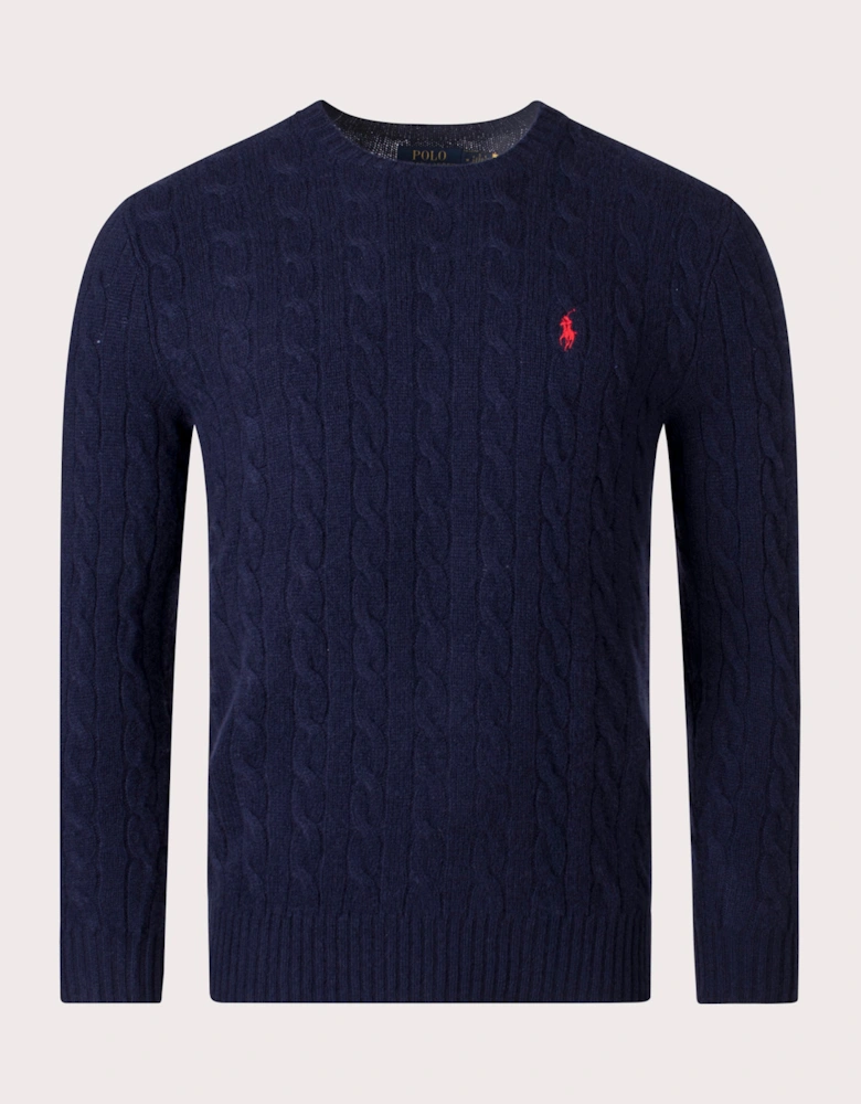 Cashmere Blend Cable Knit Jumper
