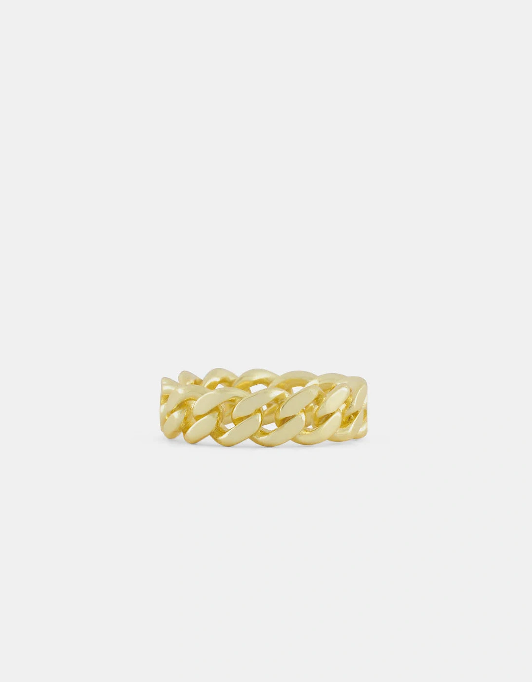 Gold Cuban Link Ring ( Sterling Silver ), 3 of 2