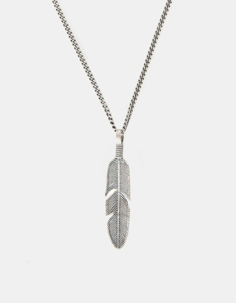 Sterling Silver Ethereal Feather Necklace