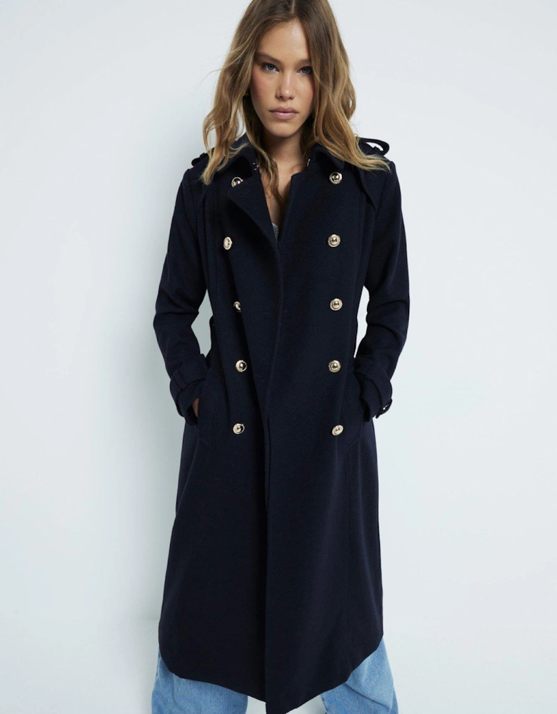Smart Wool City Trench - Navy