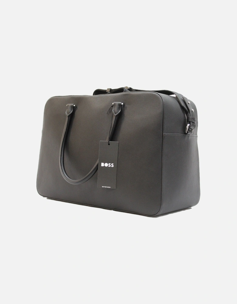 Faux Leather Holdall Bag, Black