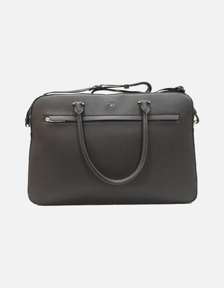 Faux Leather Holdall Bag, Black