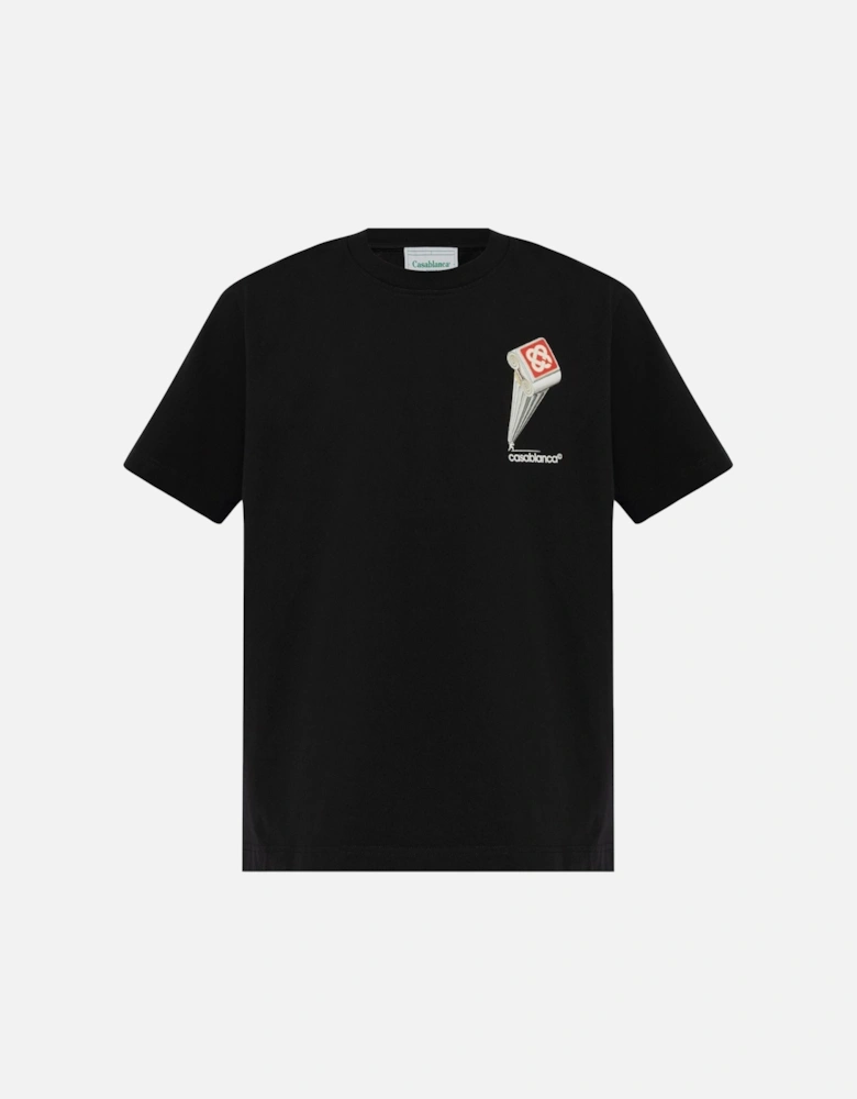 Leaning Column Printed T-Shirt in Black