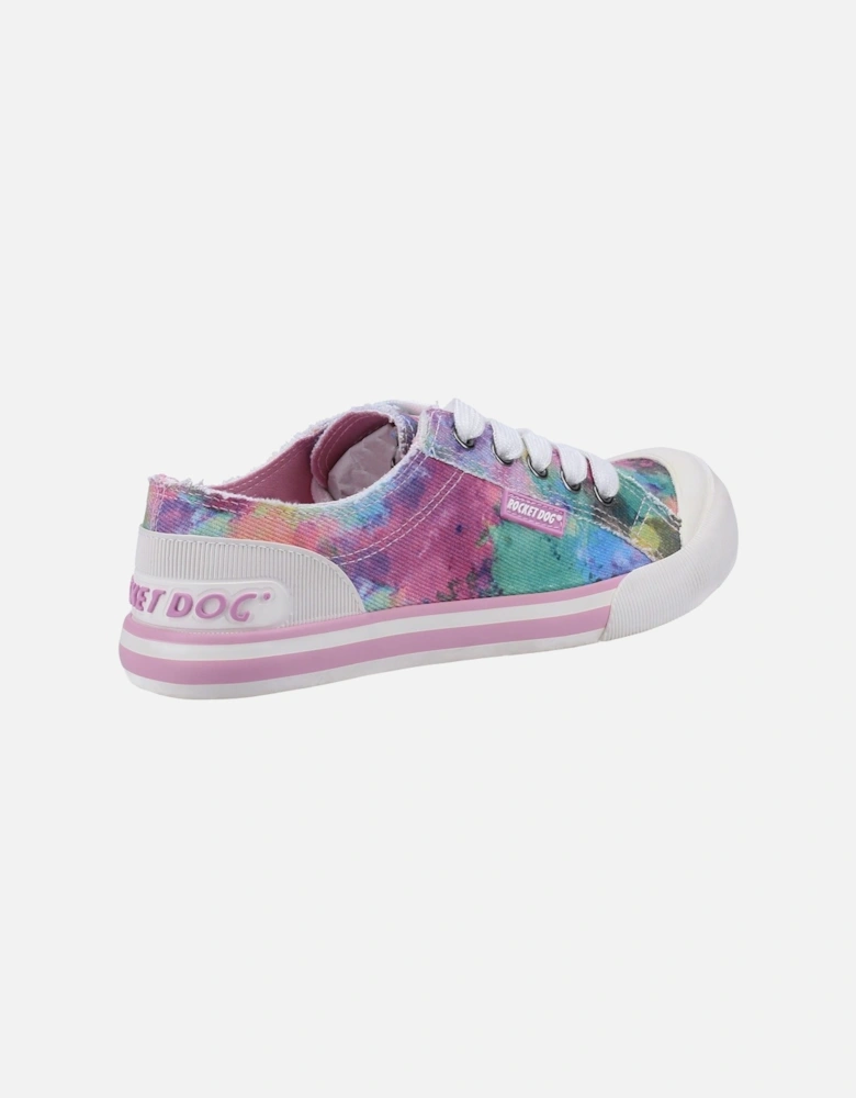 model Jazzin Candy Tie Dye Sneaker Female in Pink/Multi