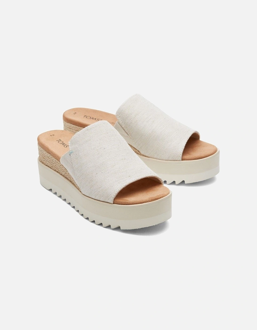 Toms Women's Cream Diana Mule Wedge In Natural - : 8 Size 8