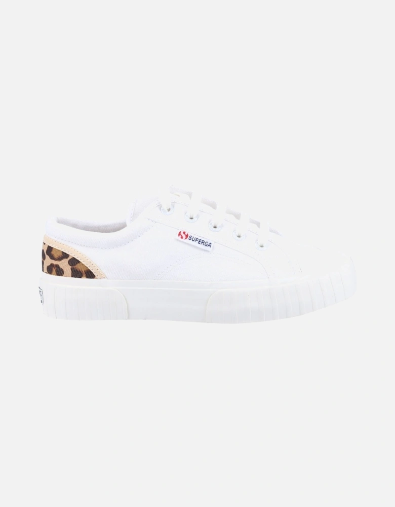 2630 Stripe Pad Leopard 100% Cotton Women's White/Leopard Trainers