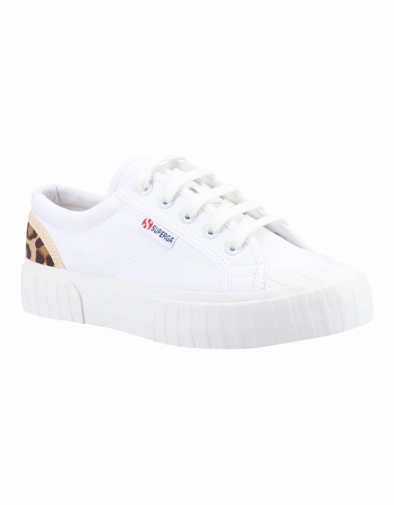 model 2630 Stripe Pad Leopard Shoes Female in White/Leopard