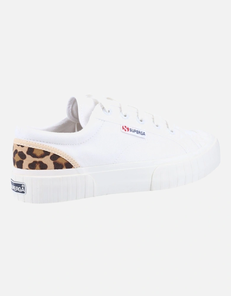 model 2630 Stripe Pad Leopard Shoes Female in White/Leopard