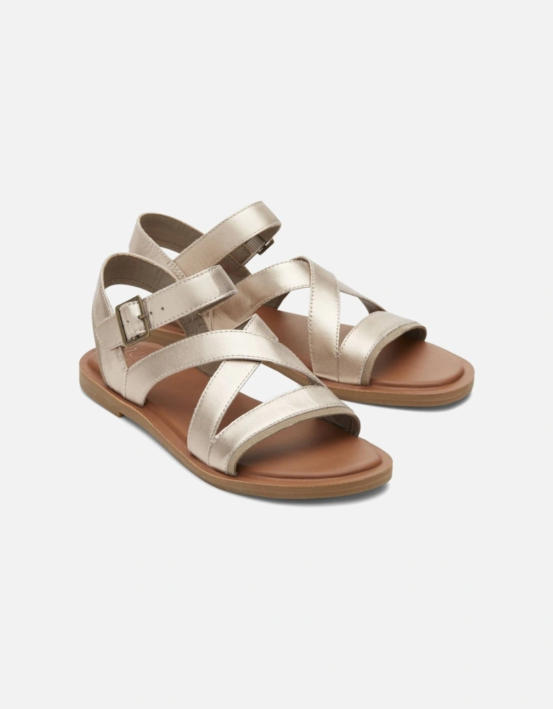 Sloane 100% Cow Women's Light Gold Wedges