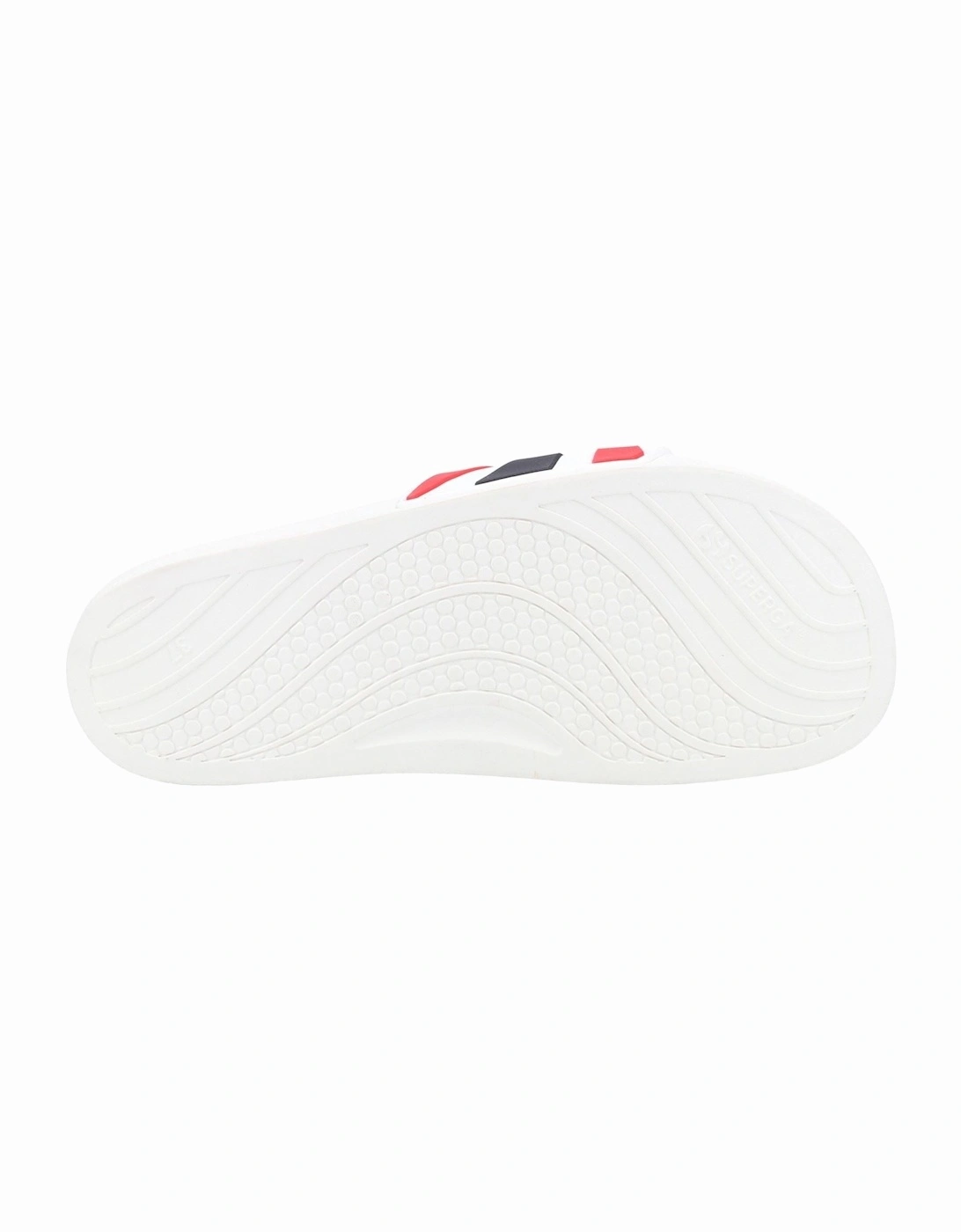 model Slide Multicolour Logo Sandals Female in White/Multicolour