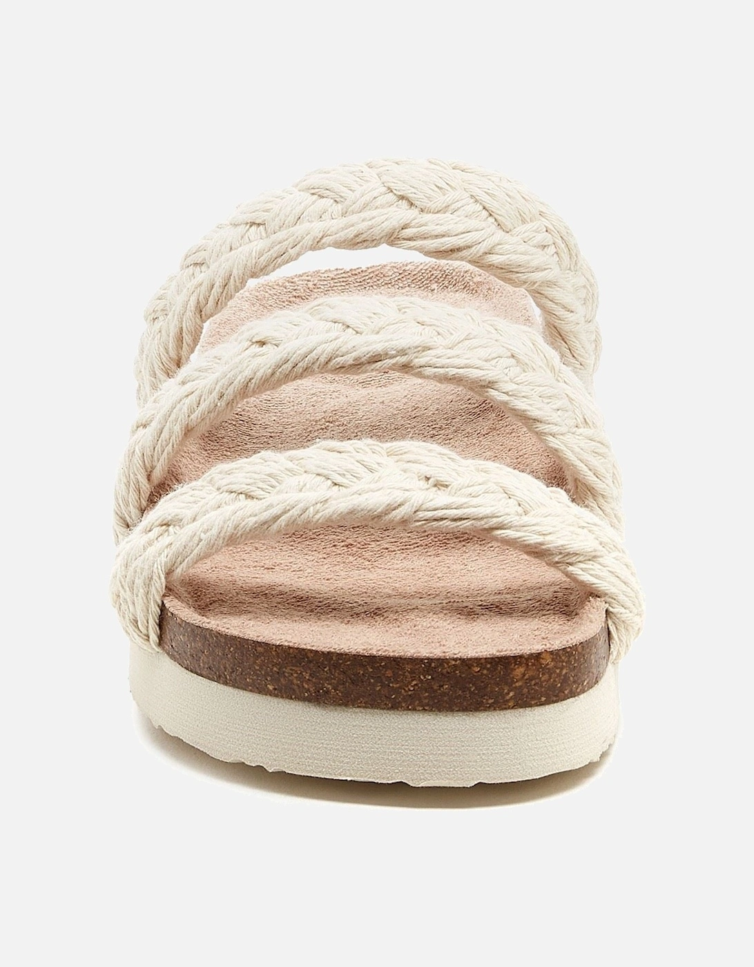 Ashley String Braid Cotton Women's Natural Sandals