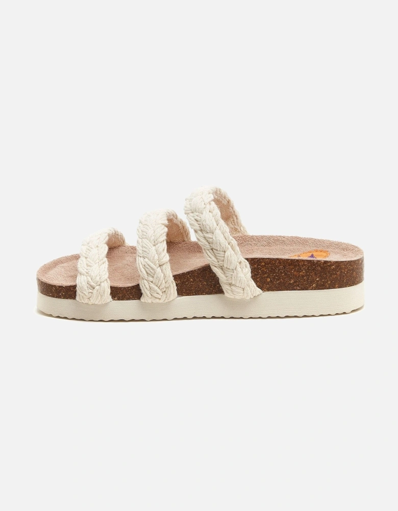 Ashley String Braid Cotton Women's Natural Sandals