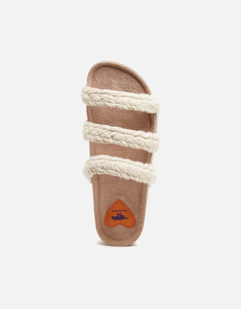 Ashley String Braid Cotton Women's Natural Sandals