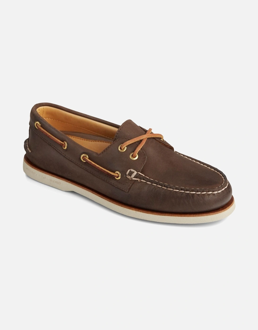 Sperry Gold Cup Authentic Original Leather Men's Brown Boat Shoes, 10 of 9