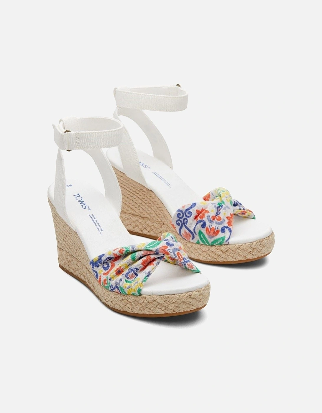 Women's TOMS Marisela Synthetic Women's White Wedges - Size: 7