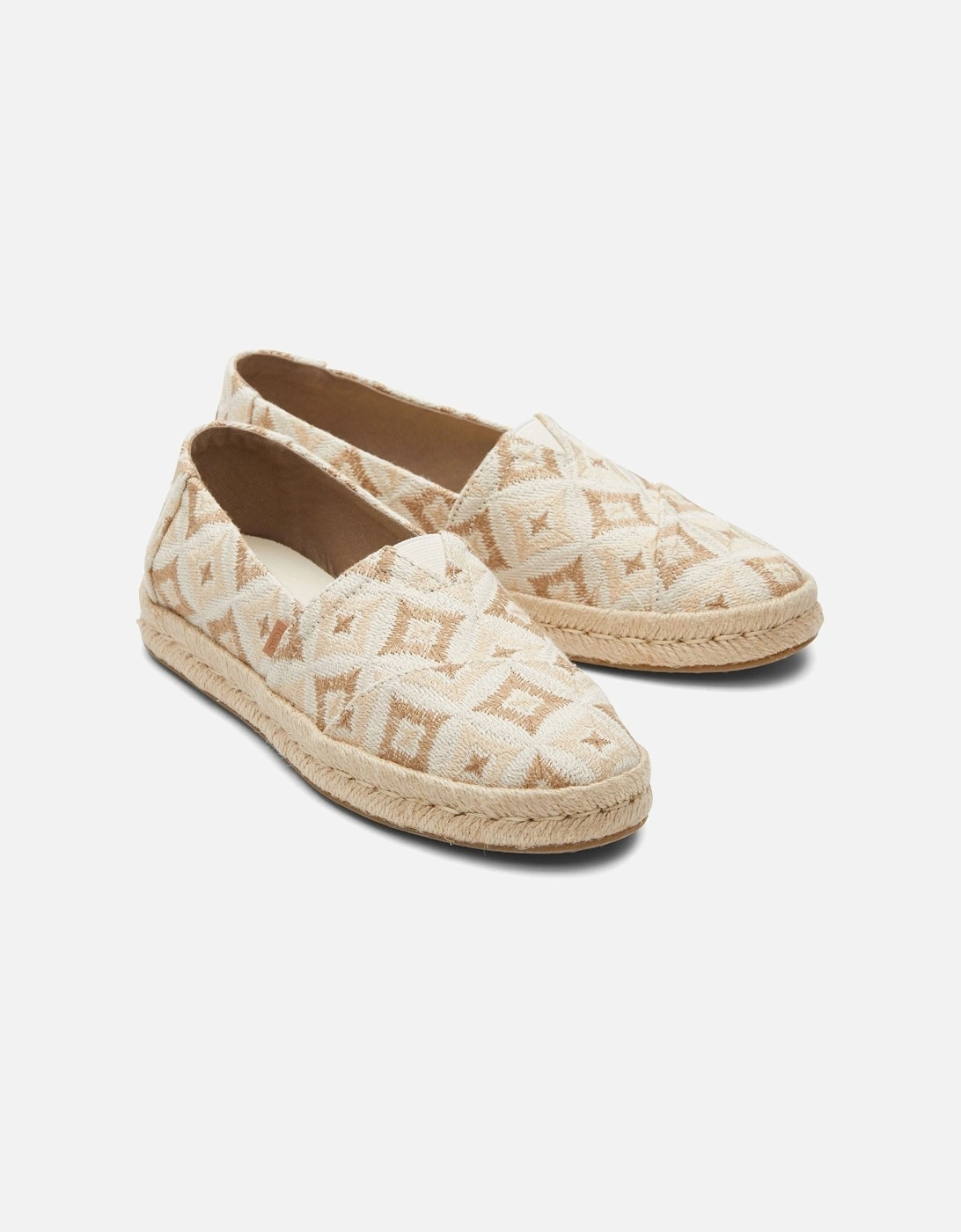 Women's TOMS Women's Alpargata Rope 2.0 Shoe in Natural Geo - White - Size: 8