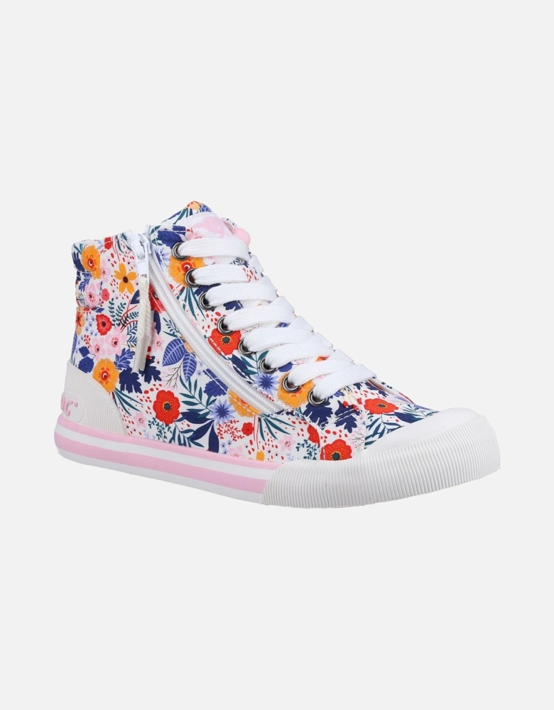 model Jazzin Malden Floral Shoes Female in White/Multi