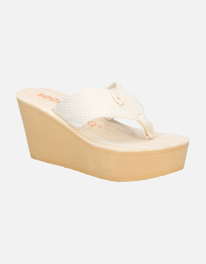 model Diver Webbing Sandal Female in Cream