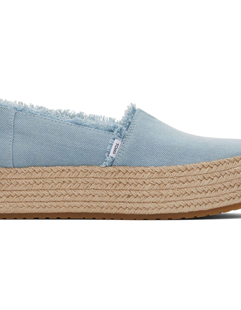 Valencia 100% Cotton Women's Pastel Blue Espadrilles