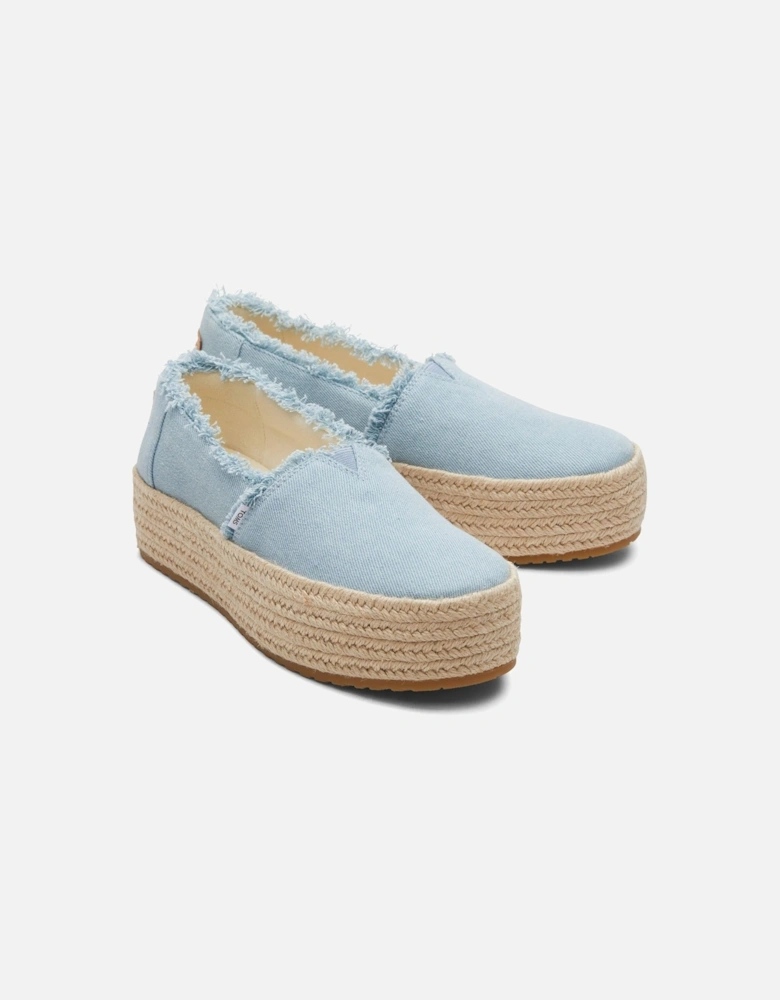 Valencia 100% Cotton Women's Pastel Blue Espadrilles