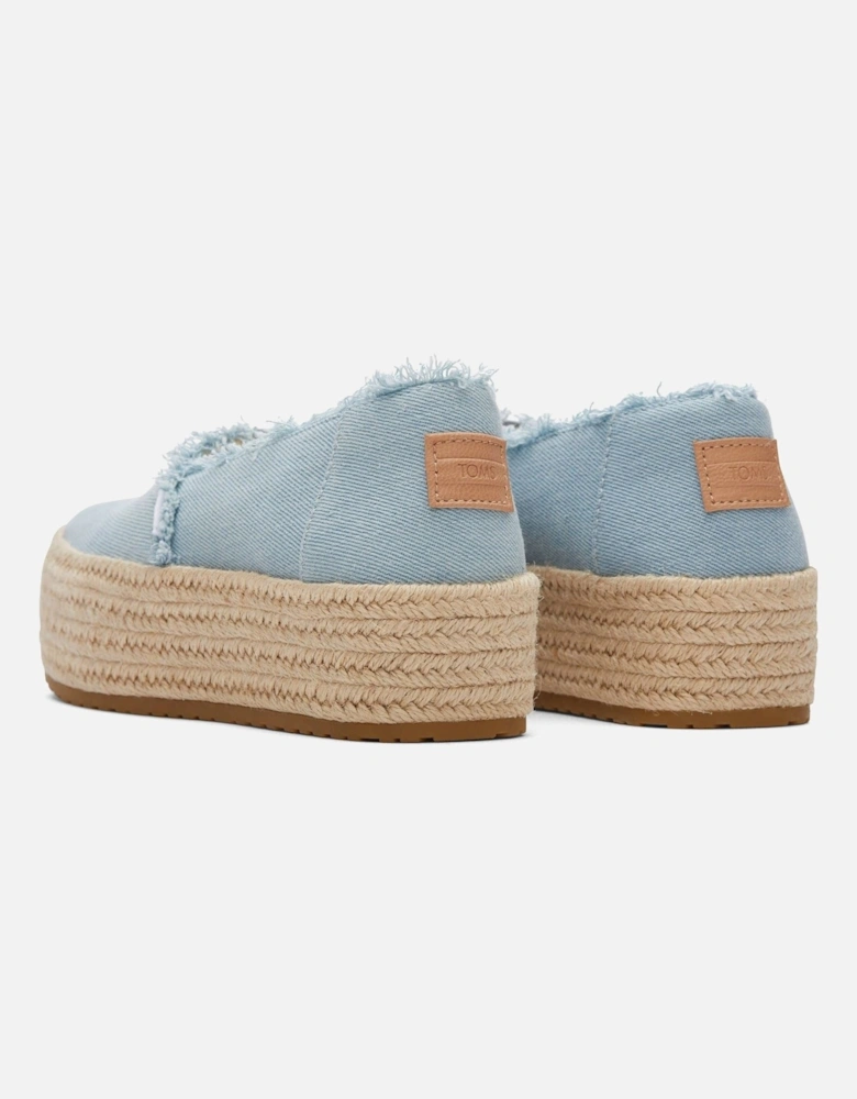 Valencia 100% Cotton Women's Pastel Blue Espadrilles