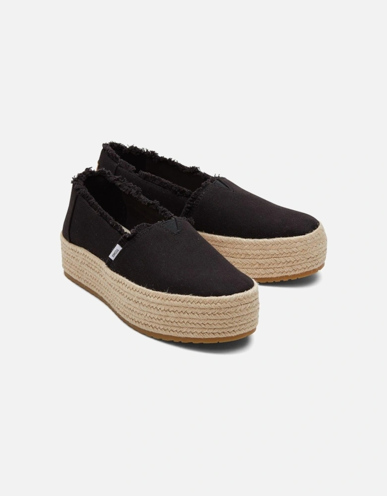 Valencia 100% Cotton Women's Black Espadrilles