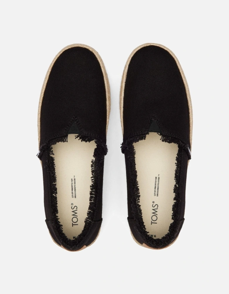 Valencia 100% Cotton Women's Black Espadrilles