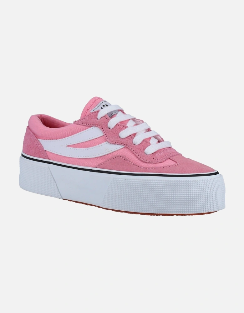 model 3041 Revolley Colorblock Platform Trainer Female in Pink/White