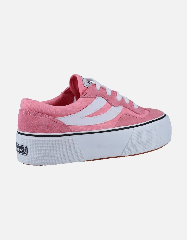 3041 Revolley Colorblock Platform Leather Women's Pink/White Trainers