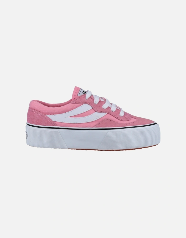 model 3041 Revolley Colorblock Platform Trainer Female in Pink/White