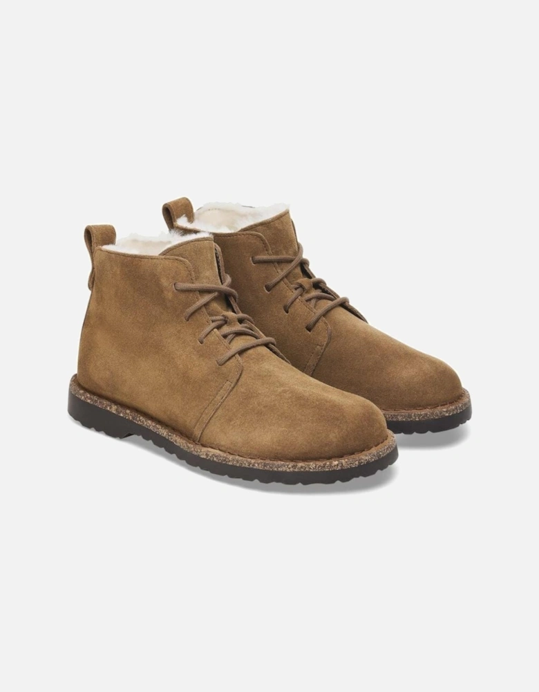 Uppsala Chukka Shearling Suede Leather - Dark Tea