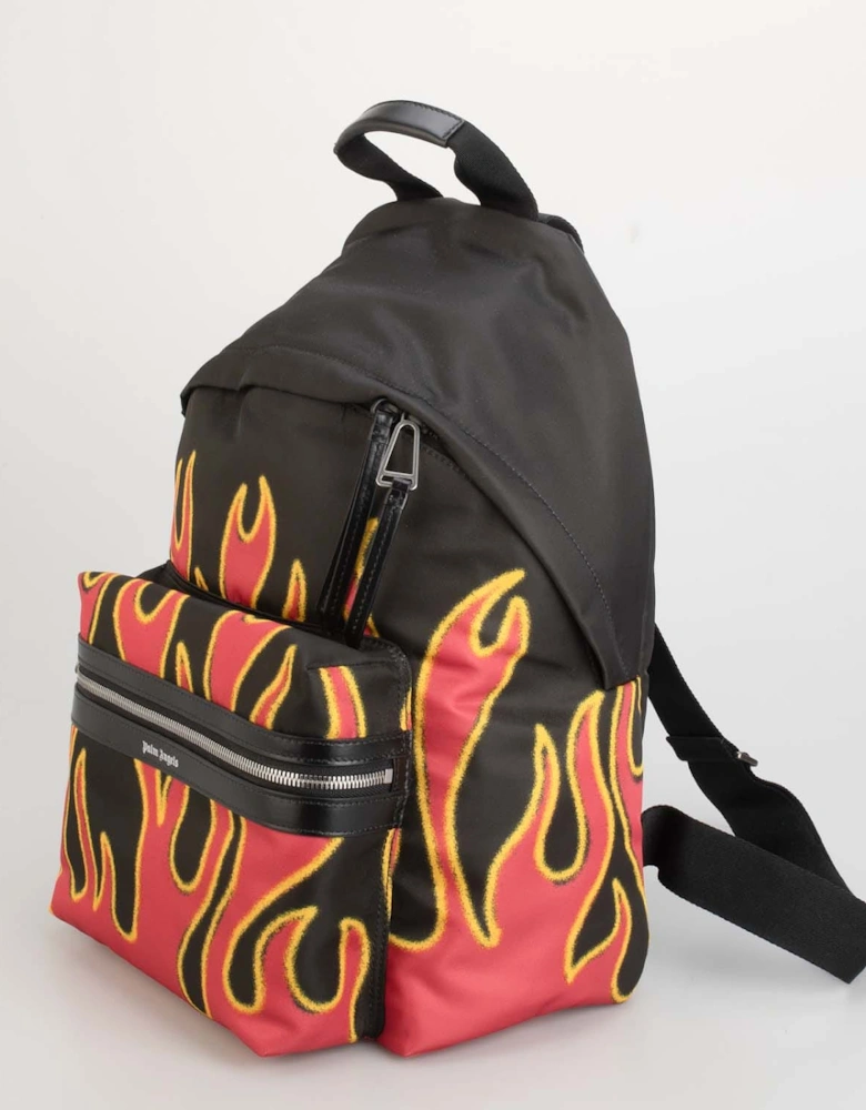 Printed Flames Backpack