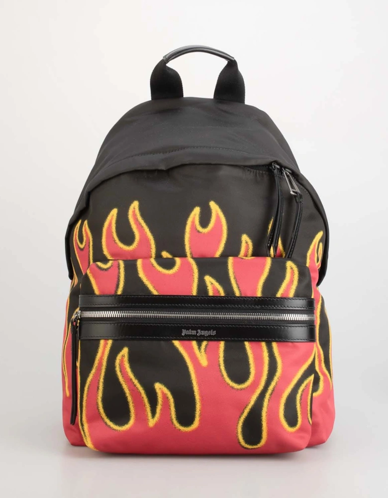 Printed Flames Backpack