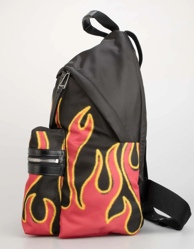 Printed Flames Backpack