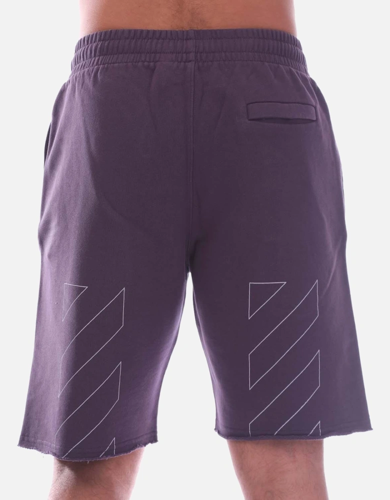 Diagonal Outline Sweat Shorts