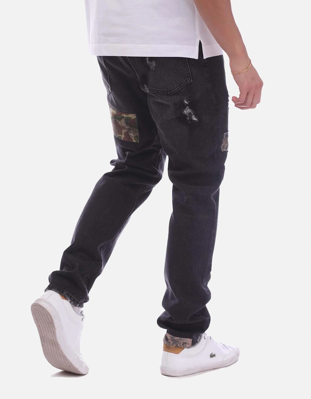 B Patchwork Regular Jeans