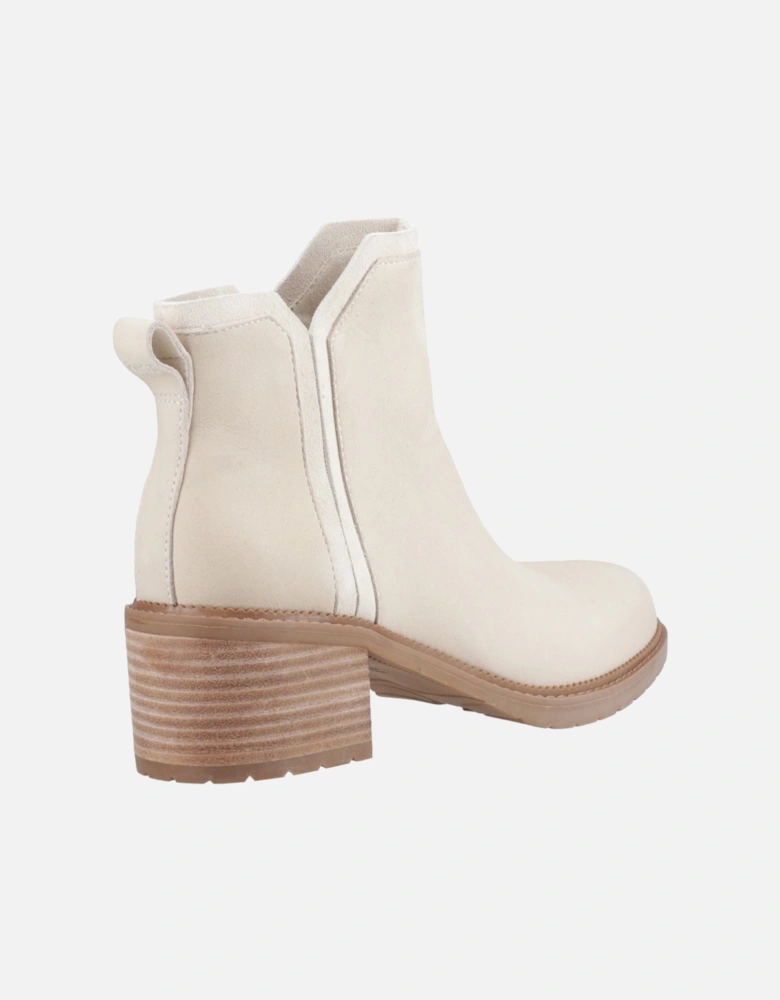 Hailey Leather Women's Beige Boots